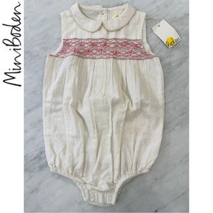 NWT Mini Boden Smocked Jumper Sz. 12-18 Months